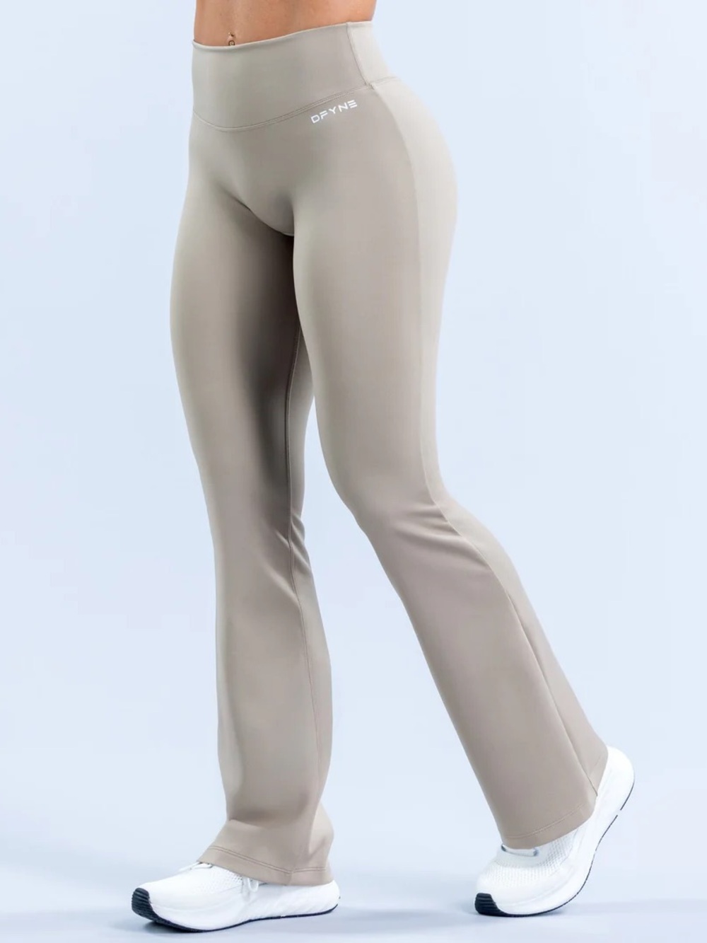 Dfyne Sculpt Flare Leggings in Taupe Hannah Pearson